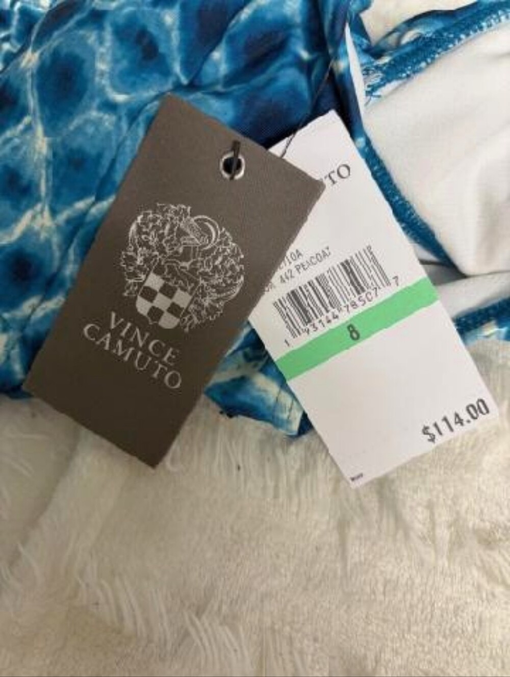 NWT🧜‍♂️🧜‍♀️Vince Camuto Mermaid Halter One-Piece with Front Bow